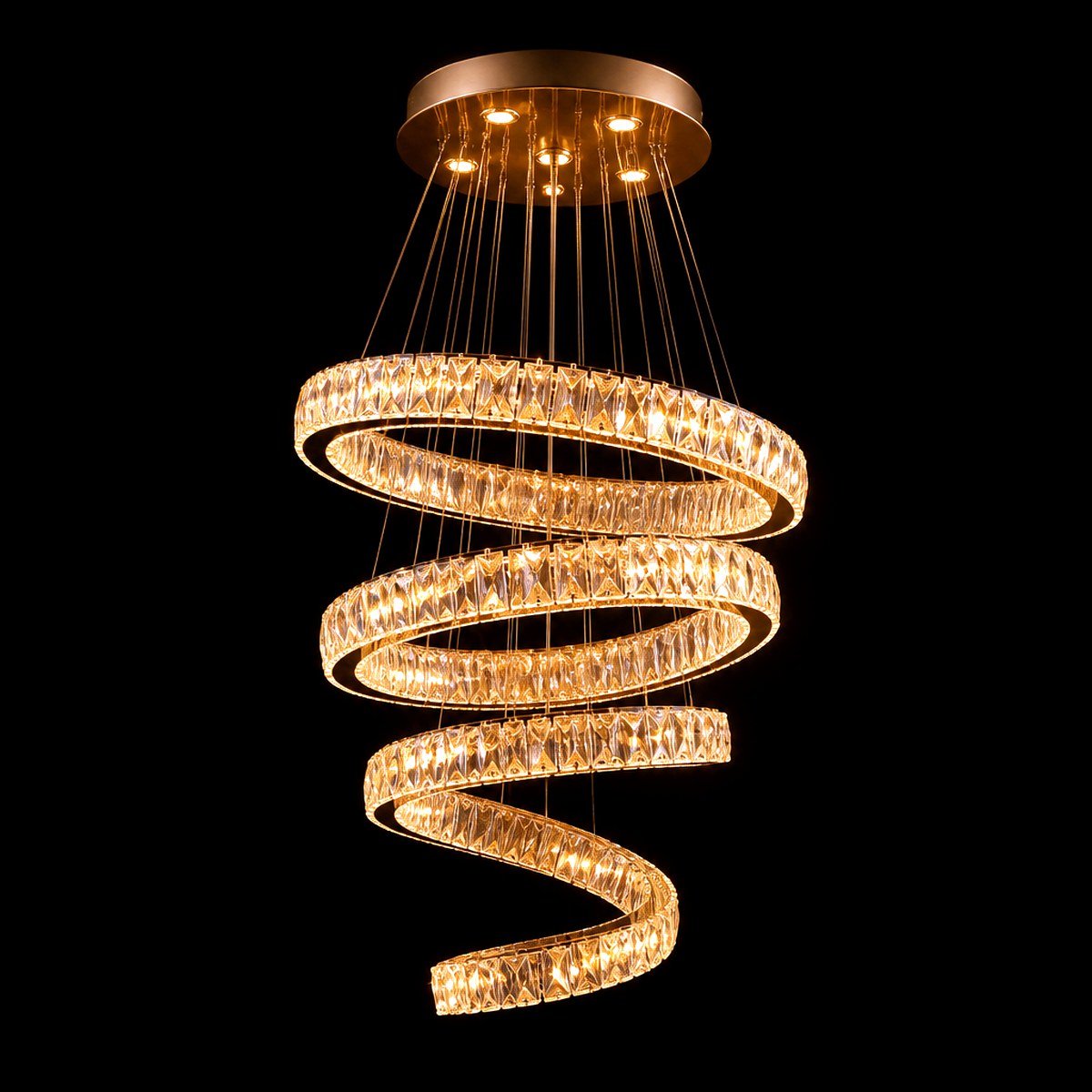 Spiral Crystal Chandelier
