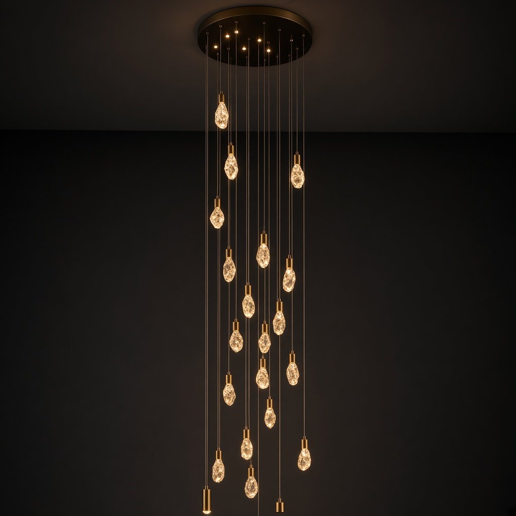 ILEN Crystal Drop Chandelier