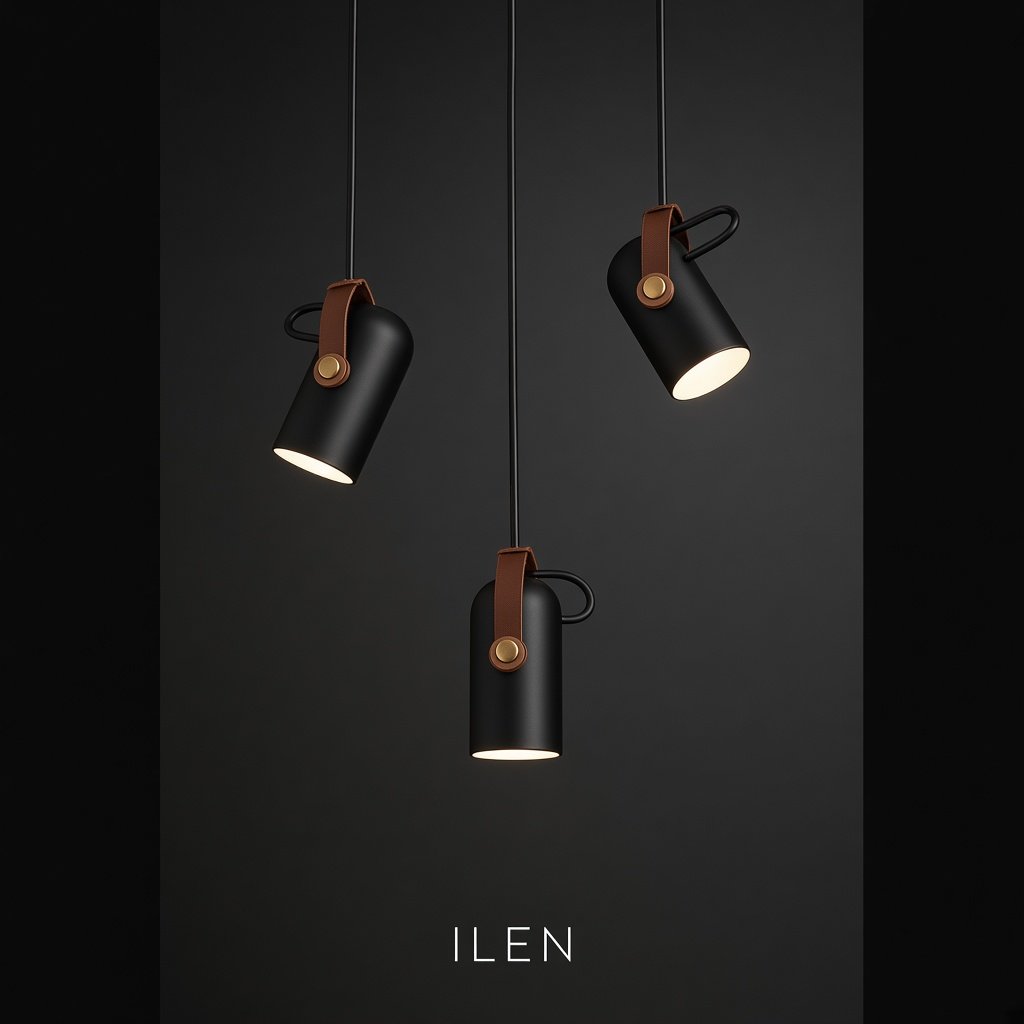 ILEN Leather Cylinder Pendant